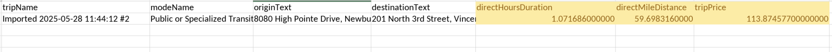 CSV Columns to delete